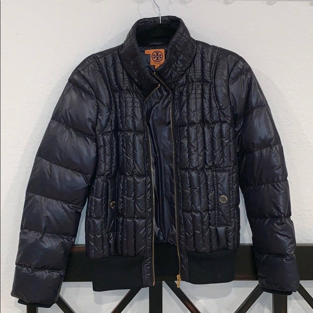 Tory Burch. Navy Blue Down Jacket. Size M.